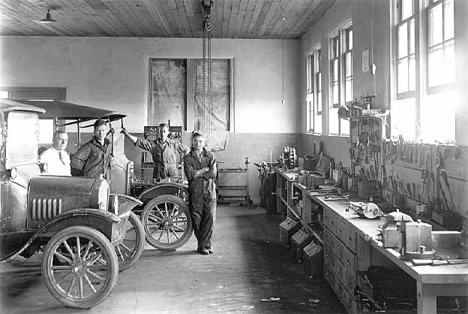Interior, J.A. Stuntebeck Ford authorized sales and service, Avon Minnesota, 1920