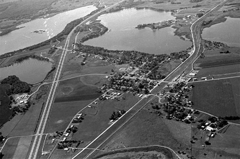 Aerial view, Avon Minnesota, 1969