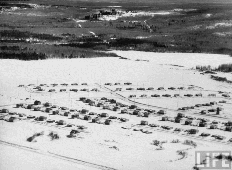 Babbitt Minnesota - New town built to house workers at taconite mine, 1953