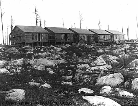 Houses built by the Mesabi Iron Company for its employees, Babbitt Minnesota, 1920