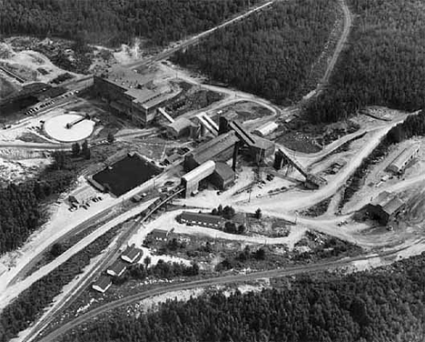 The old Babbitt plant of the Mesabi Iron Company was enlarged and reuilt for use as a test plant by Reserve Mining Company in 1951-52. It operated from 1952-57 producing taconite pellets.