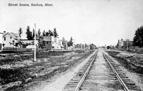 Street Scene, Backus Minnesota, 1908