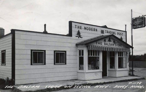Balsam Store in Balsam Township, near Bovey Minnesota, 1953