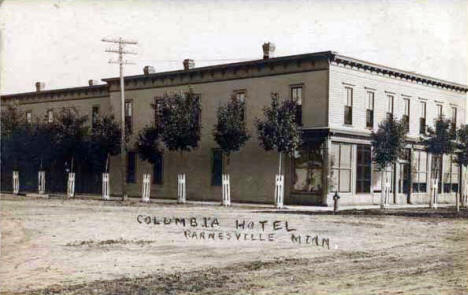 Columbia Hotel, Barnesville Minnesota, 1910's?