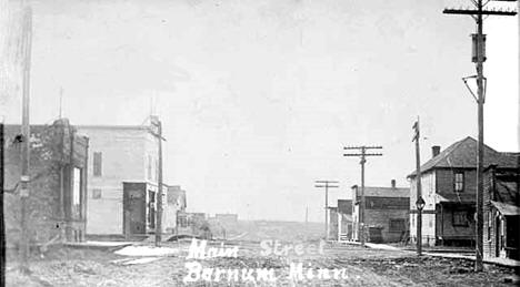 Main Street, Barnum Minnesota, 1900