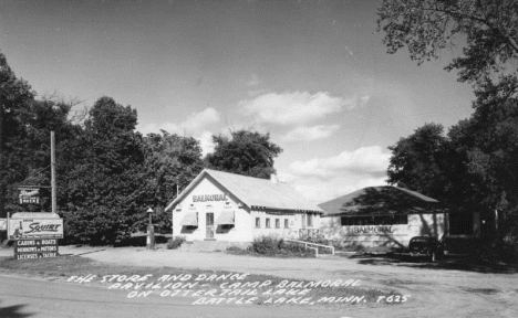 Store and Dance Pavilion at Camp Balmoral on Ottertail Lake, Battle Lake Minnesota, 1940's
