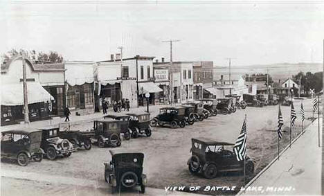 Street scene, Battle Lake Minnesota, 1910's