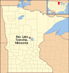 Location of Bay Lake Township Minnesota