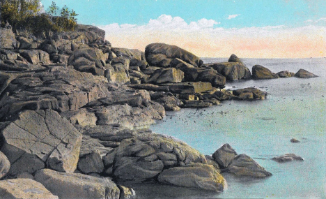 Lake Superior shoreline near Beaver Bay Minnesota, 1920's