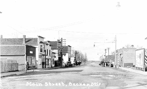 Main Street, Becker Minnesota, 1931