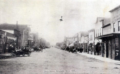 Main Street, Belgrade, Minnesota, 1909