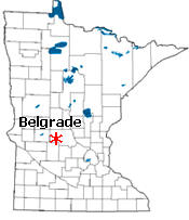 Location of Belgrade Minnesota
