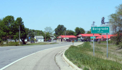 Entering Belgrade Minnesota on State Highway 55, 2009