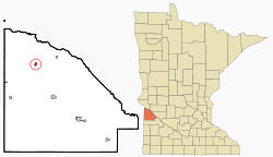 Location of Bellinham Minnesota