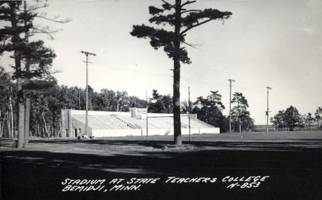Stadium at State Teachers College, Bemidji Minnesota, 1940's
