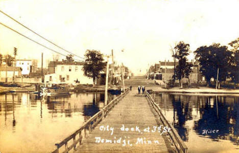 City dock, Bemidji Minnesota, 1909