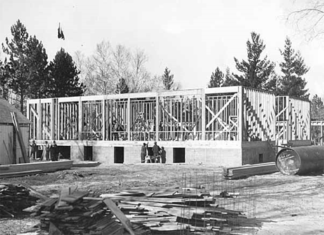 School construction at Bena Minnesota, 1940