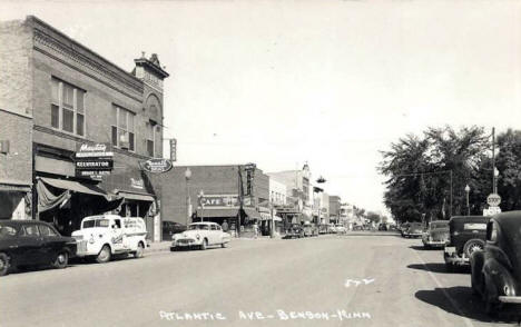 Atlantic Avenue, Benson Minnesota, 1950's