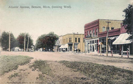 Atlantic Avenue looking west, Benson Minnesota, 1908