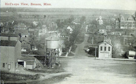 Birds eye view, Benson Minnesota, 1910's
