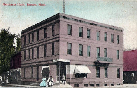 Merchants Hotel, Benson Minnesota, 1910's