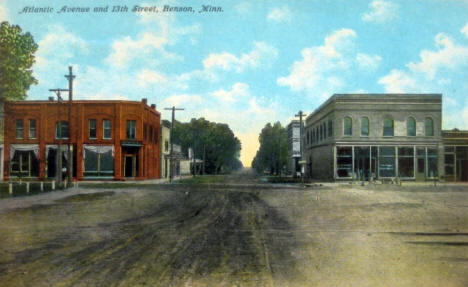 Atlantic Avenue and 13th Street, Benson Minnesota, 1911