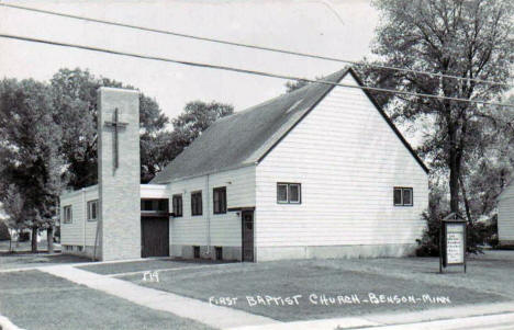 First Baptist Church, Benson Minnesota, 1950's