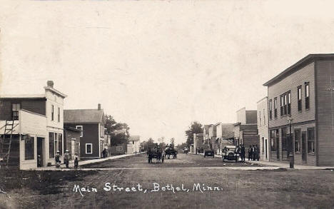 Main Street, Bethel Minnesota, 1916
