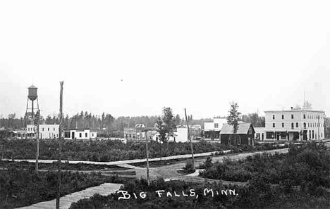 General view of Big Falls Minnesota, 1908