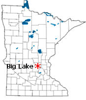 Location of Big Lake Minnesota