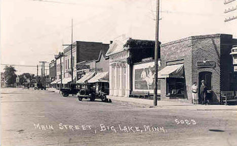 Main Street, Big Lake Minnesota, 1920's