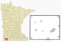 Location of Bigelow Minnesota