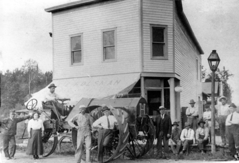 First tractor in Bigfork Minnesota, 1910
