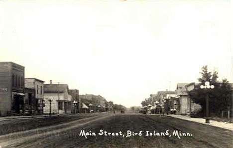Main Street, Bird Island Minnesota, 1915