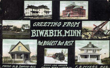 Multiple views of Biwabik Minnesota, 1908