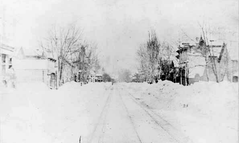 General view of Blackduck Minnesota during the winter, 1910