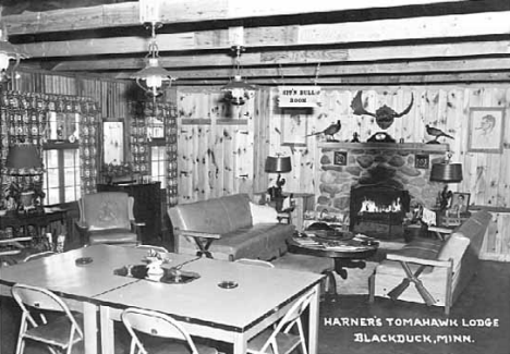 Harner's Tomahawk Lodge near Blackduck Minnesota, 1945