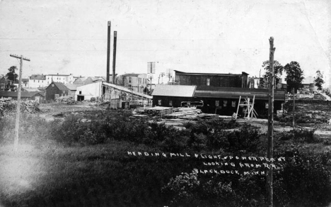 Herding Mill & Power Plant, Blackduck Minnesota, 1917