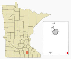 Location of Bloomington Prairie Minnesota