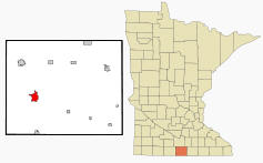 Location of Blue Earth Minnesota