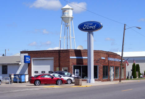 Braham Motors with Water Tower in background, 2007