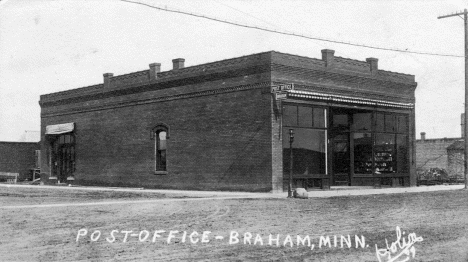 Post Office, Braham Minnesota, 1908