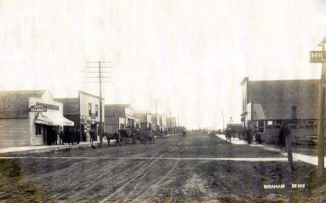 Street scene, Braham Minnesota, 1909