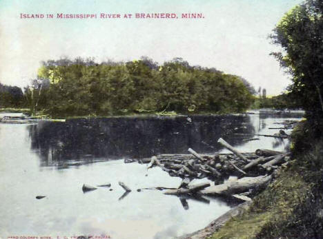 Island in the Mississippi River near Brainerd Minnesota, 1907