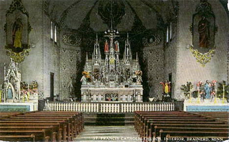 Interior of St. Francis Catholic Church, Brainerd Minnesota, 1925