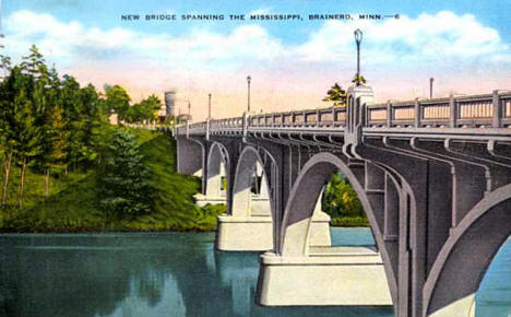 New Mississippi River Bridge, Brainerd Minnesota, 1937