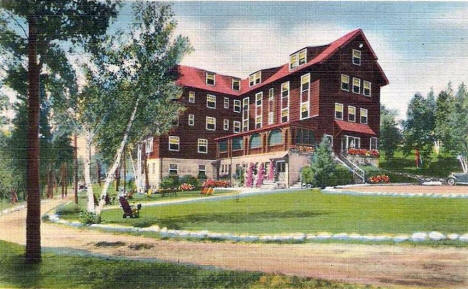 Robert's Pine Beach Hotel on Gull Lake, Brainerd Minnesota, 1940