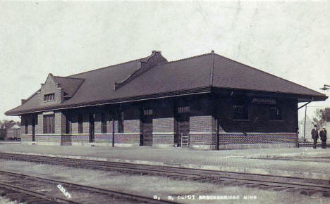 Railroad Depot, Breckenridge Minnesota, 1910's