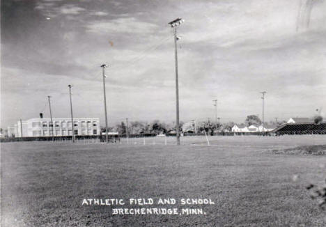 Athletic Field and School, Breckenridge Minnesota, 1962
