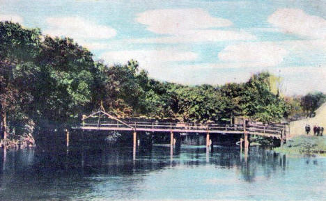 Bridge at Breckenridge Minnesota, 1900's
